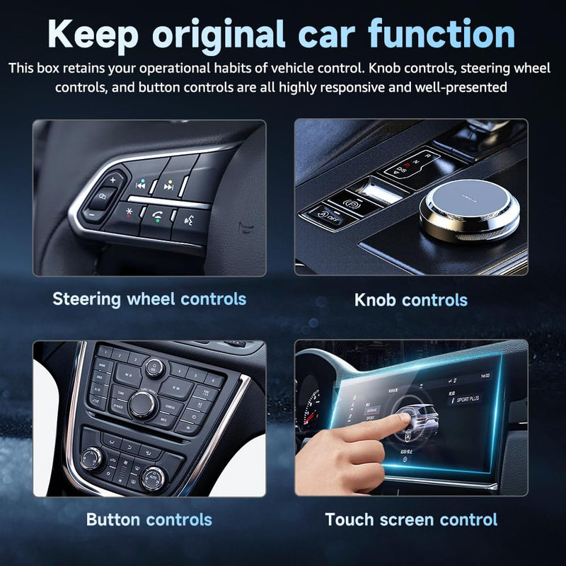 Mini Wireless Carplay Adapter 2024, Easy to Set Up and Upgrade Wired CarPlay&Android Auto to Wireless, Connects Quickly, Portable Mini Car Play Dongle, Fit for Cars with Built-in CarPlay
