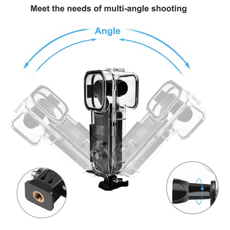 PCTC 45M (147ft) Waterproof Case for DJI Osmo Pocket 3, Protective Underwater Dive Housing Shell with Helmet Bracket & 1/4 Bracket Accessories