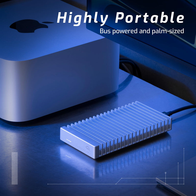 OWC Express 1M2 40Gb/s Portable NVMe SSD USB4 (Thunderbolt Compatible/USB-C) Ultra Fast External SSD Drive with Aluminum Heat Sink Enclosure (Enclosure Only) 0 TB