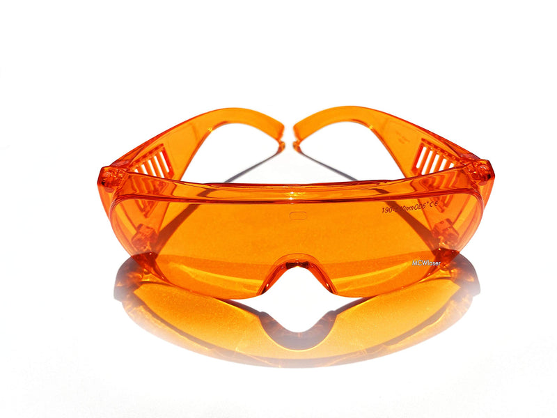MCWlaser Laser Safety Glasses 190-540nm Protective Goggles CE for UV Lamp Ultraviolet/Blue/Green Laser Absorption Type EP-3 Style 6