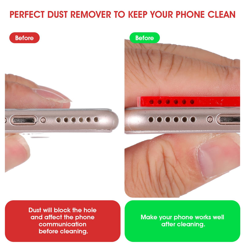 2 Pack Phone Speaker Cleaning Kit, Phone Cleaner Tape Kit for Phone Speaker Receiver, Adhesive Cleaning Stickers Dust Remover for Mobile Phone Hole Dust Removal for Samsung LG Android