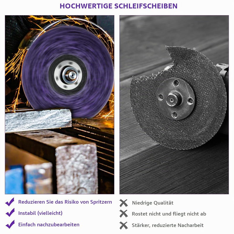 CSD Sanding Disc, 4 Pieces Diameter 115 mm Cleaning Disc Set, Coarse Grinding Disc, Purple Coarse Cleaning Disc for Angle Grinder for Surface Hen Processing, Polishing, Rust Removal 4 pieces, diameter 115 mm