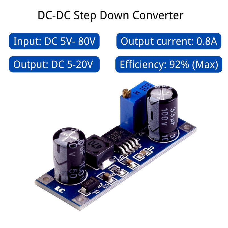 DC-DC Step Down Converter 5-80V to 5-20V Voltage Regulator XL7015 LAOMAO Voltage Regulator Power Supple Power Supply Module (3Pack)