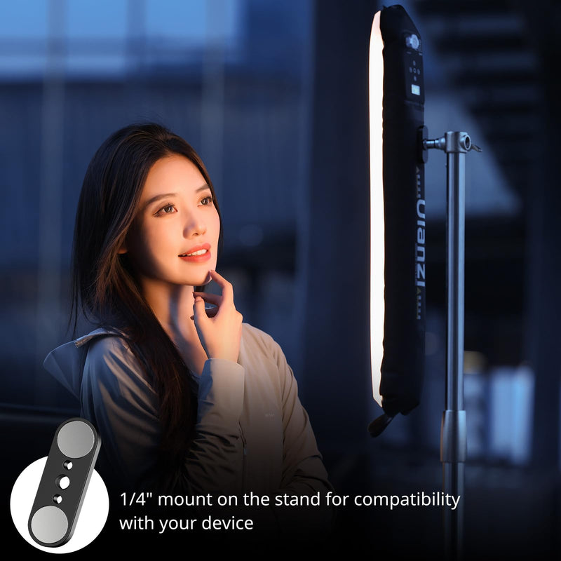 Ulanzi UA12 Bi-Color Inflatable Tube Light, Foldable LED Video Light for Photography, 2700K-6500K, 12W 2500mAh Rechargeable Photography Light Bar 1/4" Mount LED Lighting Wand Stick for Video Shooting 12W Bi Color