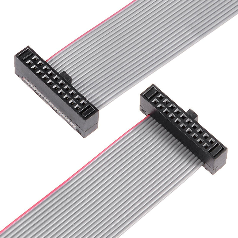 uxcell IDC 20 Pins Connector Flat Ribbon Cable Female Connector Length 20cm 1.27mm Pitch,2pcs