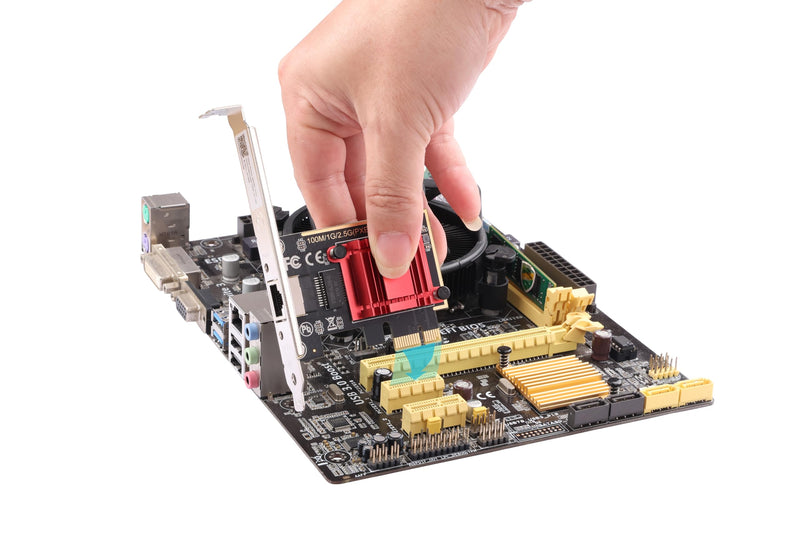 2.5Gbps PCIe Network Card, RTL8125B Chipset, 2500Mbps Ethernet Adapter with Aluminum Heatsink & Gold-Plated Ports, Compatible with Synology/QNAP NAS, PCIe x1 (No SR-IOV)