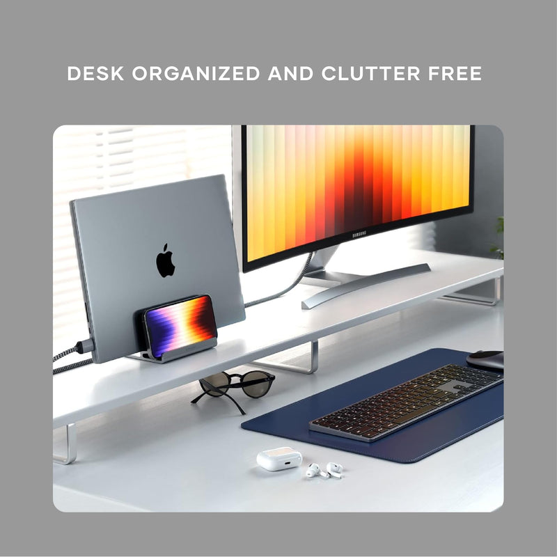 Satechi Dual Vertical Aluminum Stand, Universal Compatibility, for MacBook Air/Pro M4, iPad Air/Pro M4/M3, iPad mini, iPhone 17 and More