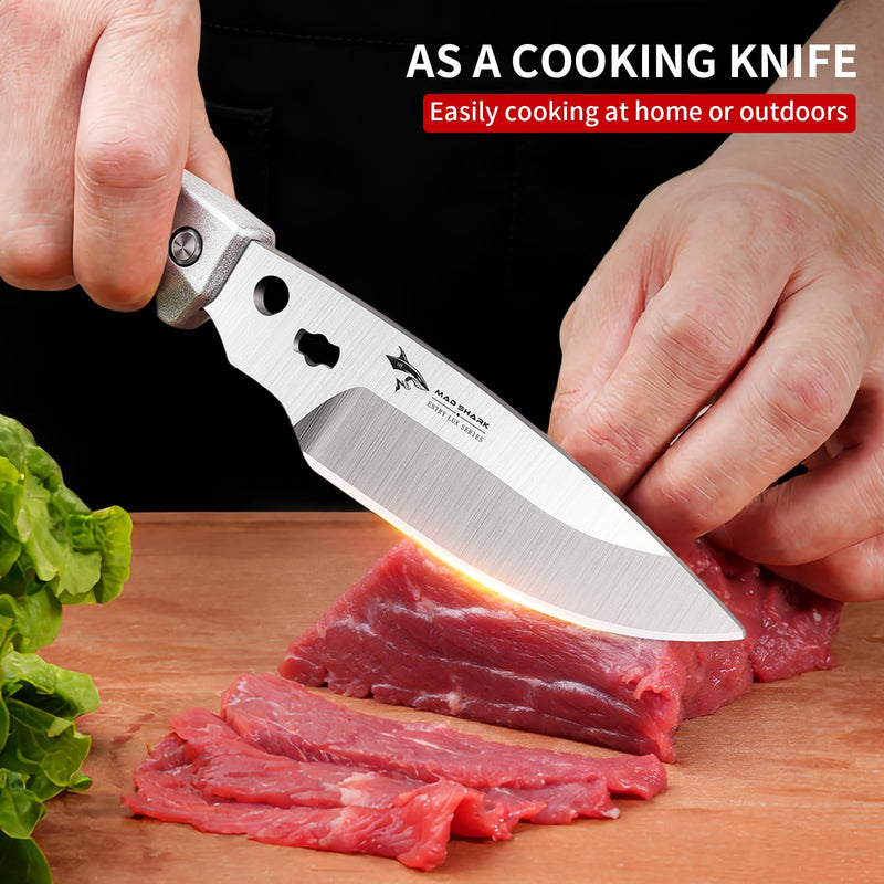 MAD SHARK Heavy Duty Poultry Shears, Kitchen Shears with Safety Lock, Meat Cutting, All Purpose Kitchen Scissors for Chicken, Turkey, Vegetable, Fish, Dishwasher Safe American