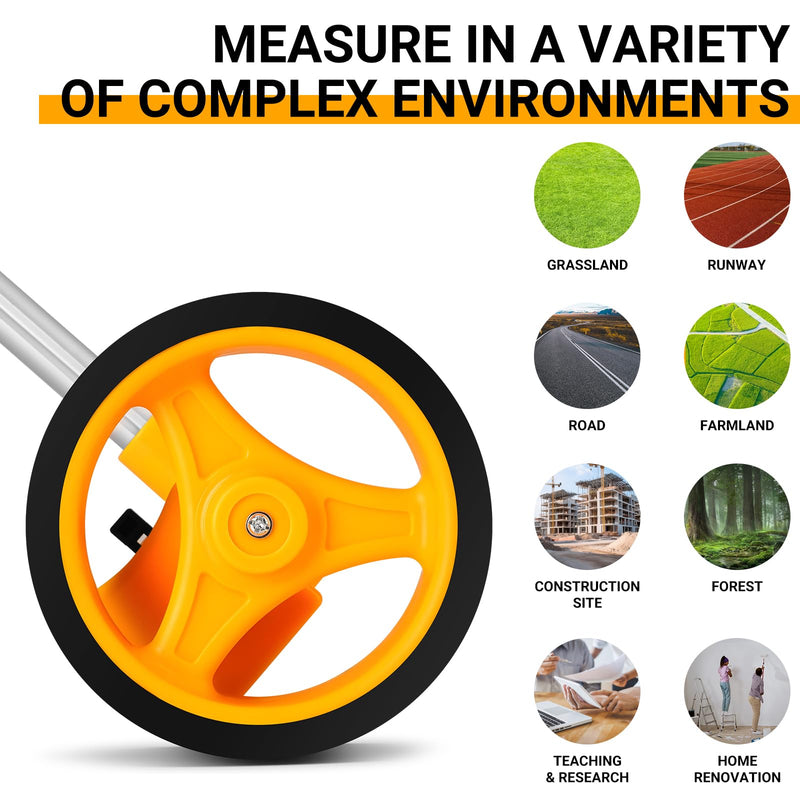 DEKOPRO Measuring Wheel, Measures Up To 99,999 Ft Compact Wheel With Carrying Bag,4-Inch 4-Inch