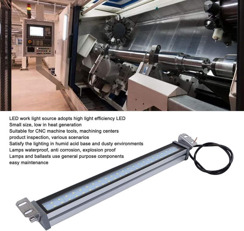 LED Machine Light with IP67 Protection Waterproof for CNC Lathe and Workshop Lighting