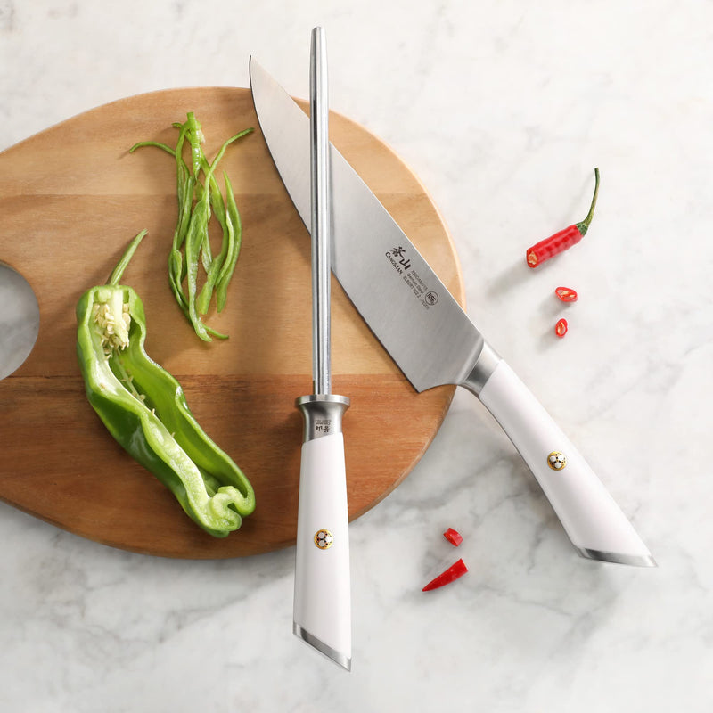 Cangshan ELBERT Series High-Carbon 8-Inch Honing Steel (White) White