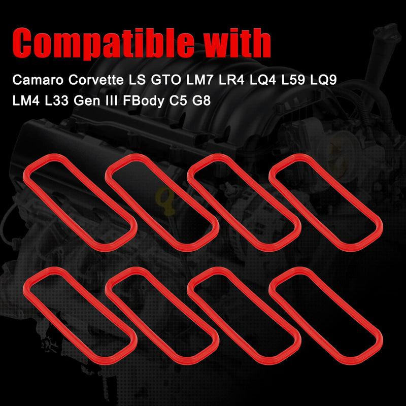 LS1 LS6 Fast LSX Intake Manifold Seal Oring Gasket Set Compatible with Corvette Camaro LS GTO LM7 LR4 LQ4 L59 LQ9 LM4 L33 Gen III FBody C5 G8