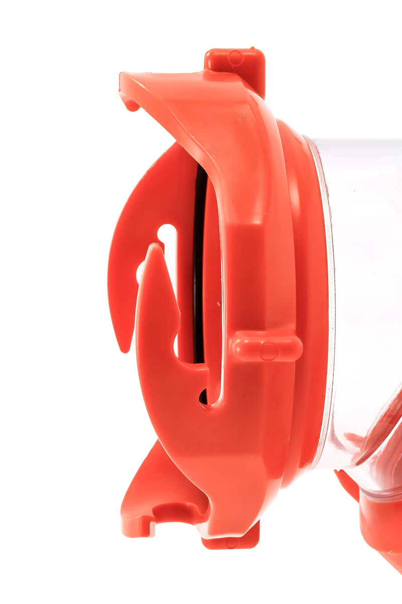 Camco RhinoFLEX Clear 45-Degree Camper/RV Sewer Hose Swivel Fitting - Features a Swivel Lug Fitting & a 4-Prong Bayonet Fitting - Made of Heavy-Duty Resin (39847) 45 Degree