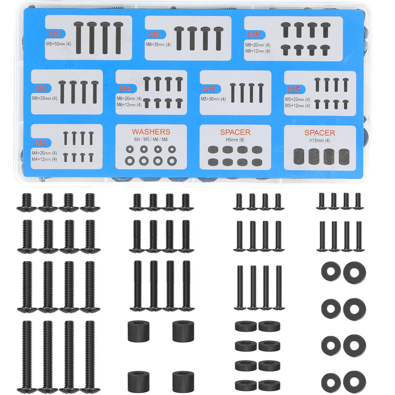 ELIVED Universal TV Mounting Hardware Kit Set with Box, Includes M4 M5 M6 M8 Screws, Washers, Spacers, Replacement Screws for TV VESA Mounting, Fit Most Flat/Curved TV/Monitor up to 80 Inch