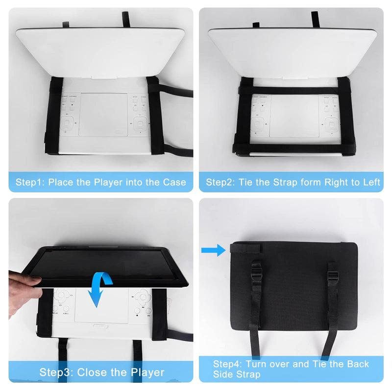 HotHat 16.9 inch Car Headrest Mount Strap Holder Suitable for Portable DVD Player