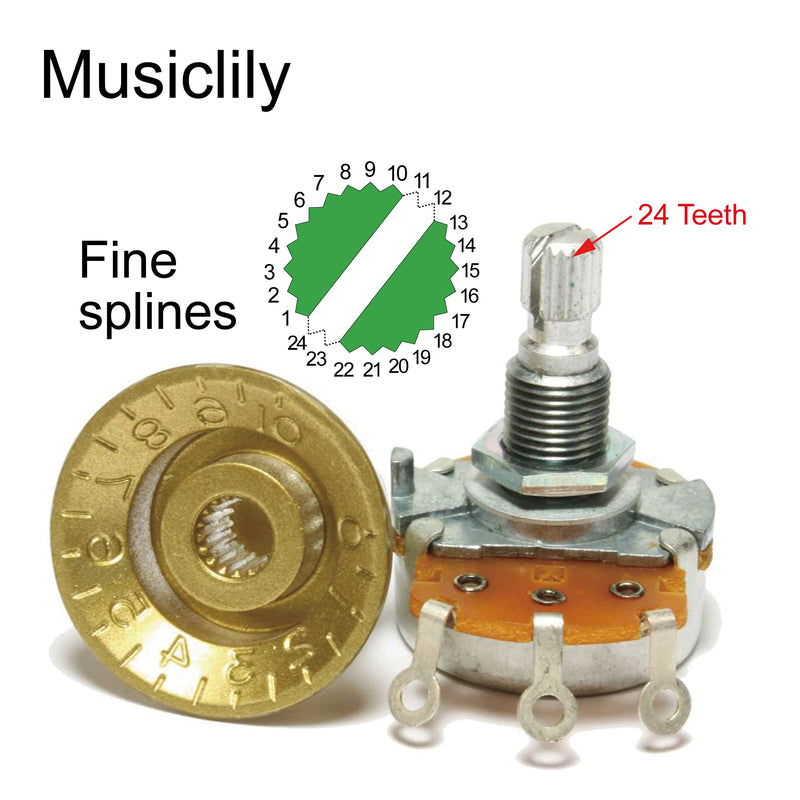 CTS 450 A500K Pots Long Split Shaft 3/4 Inch 10% Audio Taper Potentiometers for Electric Guitar Bass (Set of 4) Long Shaft A500K x 4