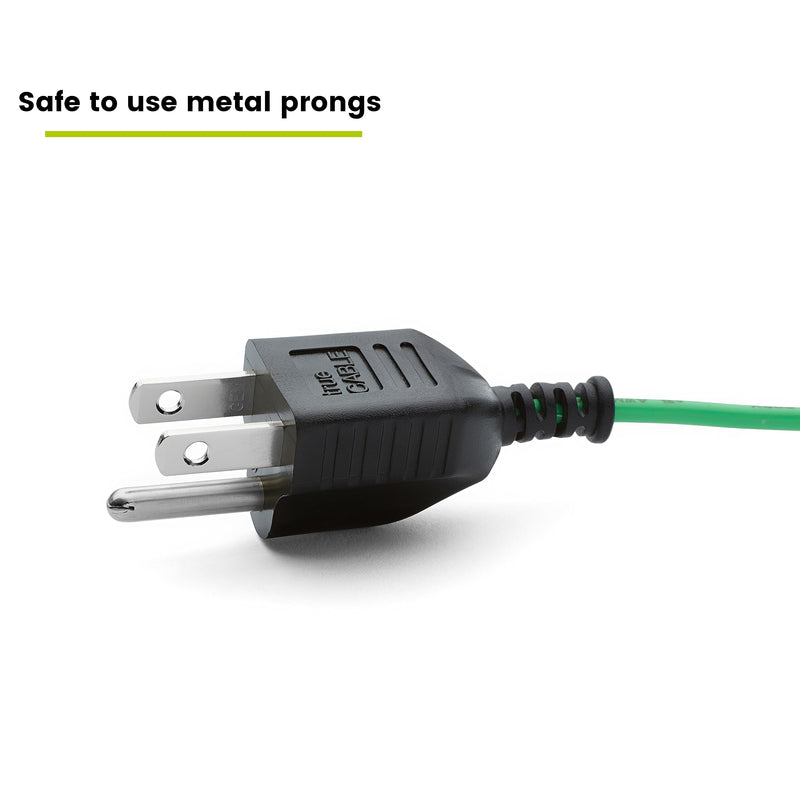 TRUE CABLE Shielded Ethernet Patch Panel Bond & Ground Extension Wire Adapter, NEMA 5-15P 3 Prong Plug, 14 AWG, 6 Foot