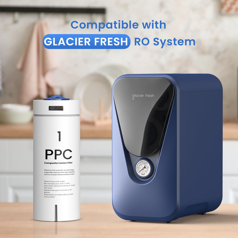 GLACIER FRESH PPC Filter Replacement Filter Replacement for GFU03 Reverse Osmosis System Light White-PPC Filter