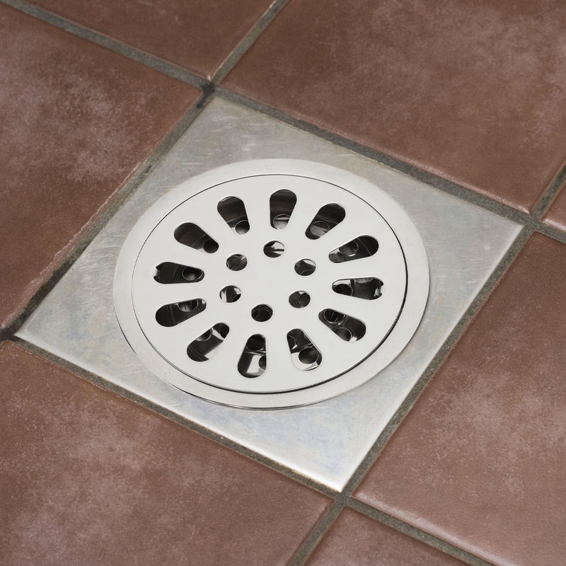 Round Drain Anti Backflow Device Shower Drain Set 3.5 Inch Stainless Steel Odor Proof Floor Drain Suitable for Kitchens, Bathrooms, Balconies