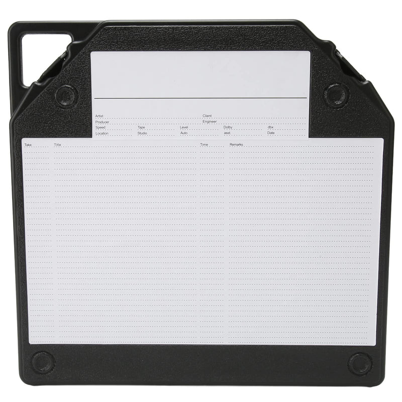 10 Inch Empty Tape Reel Storage Box, Reel to Reel Tape Storage Boxes with Label Paper and Carry Handle, Scratch Resistant Full , for Sound Tapes (Black) Black