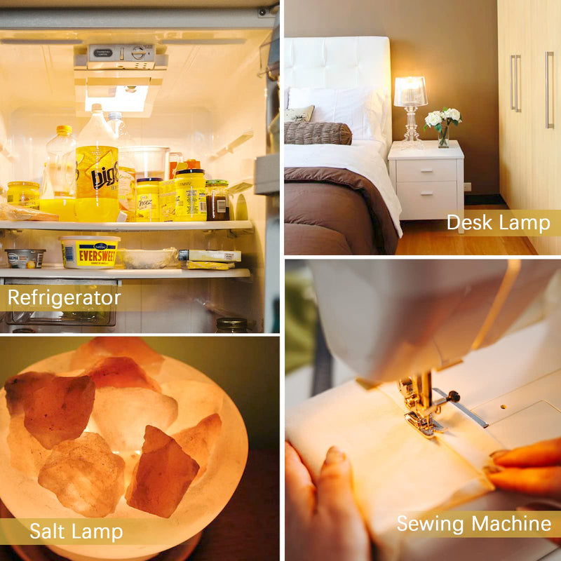 DiCUNO refrigerator lamp E14 LED lamp 3W, warm white 2700K, replaces 30W halogen bulb, 300LM, 85Ra, 360° beam angle, light bulb for refrigerator, sewing machine, 230V AC, set of 2