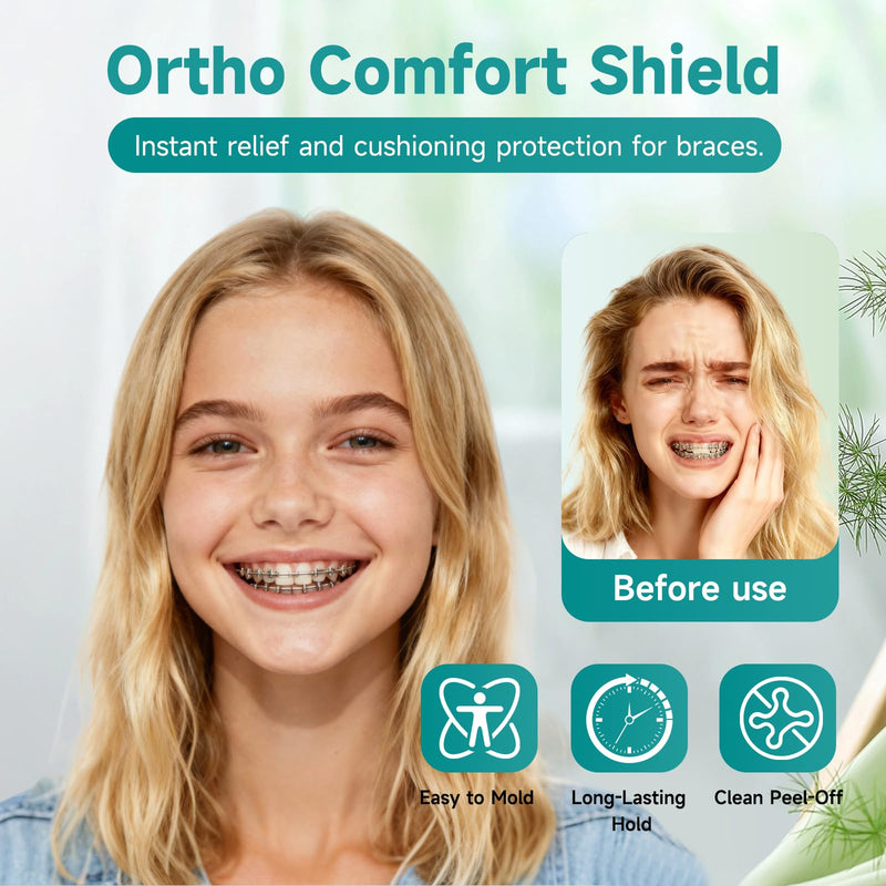 Dental Orthodontic Relief Wax for Braces Clear Protective Comfort Care Oral Irritation Teeth Wax Points Mint (Pack of 120) Mint, 120 Pieces