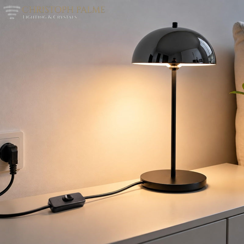 Connection Cable 1.5 m for Table Lamp or Ceiling Light 3 Core CE VDE 250 V Lamp Lead Black Cable + Toggle Switch Connecting Cable Fully Wired