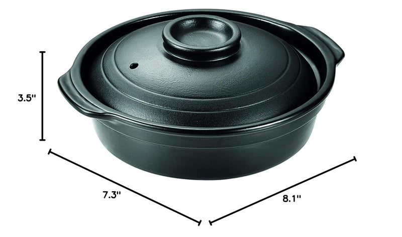 Pearl Metal HB-5215 Sukiyaki Pot, Ceramic Wagokoro Kaiseki 0.9 Quarts D. Drafting pot