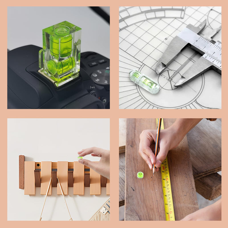Pack of 10 Round Mini Spirit Level for Cameras | Spirit Level Small Mini Bubble Spirit Level Small Level Round Dragonfly for Camping Stationary Pictures Used