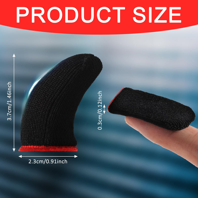 10Pcs Mobile Phone Gaming Finger Sleeves, Anti Sweat Game Controller Finger Thumb Sleeve, Superconducting Nanofibers Sleeves, Breathable Finger Covers Touchscreen Gaming Gloves