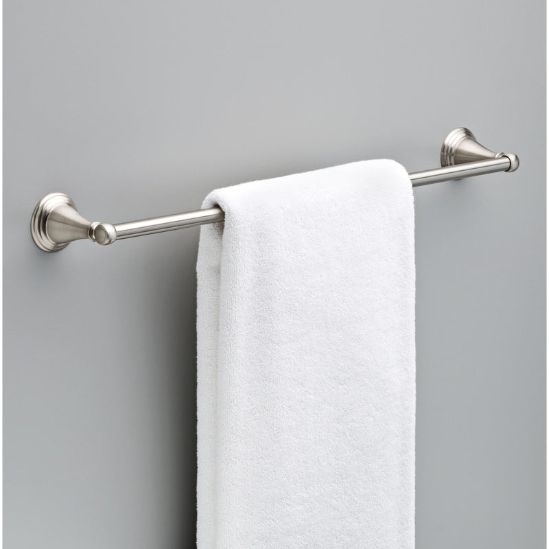 Delta Towel Rack | 24 Inch Brushed Nickel Towel Bar for Bathroom, Kitchen | Windemere Accessories