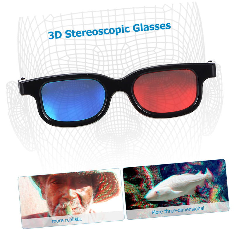 jojofuny 10 Pcs Red Lenses 3D Glasses for Home Theater Anaglyph Compatible with Tvs Computers Projectors