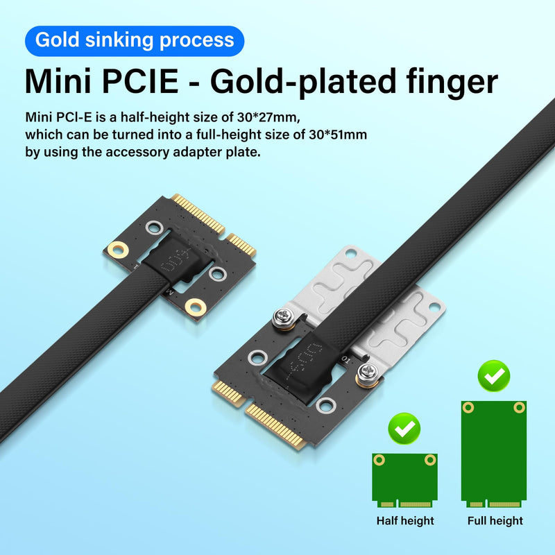 SinLoon Mini PCIE Wireless Network Card to PCIe X16 Extender Cable Mini-Pcie Male to PCI-E X16 Female Riser Cable 20CM
