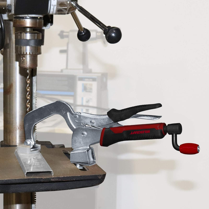 Milescraft 4007 6in Bench Clamp – Heavy Duty Hold Down Clamps with Non-Marring Rubber Pad for Use with T-Tracks, Clamp Tables & Clamping Plates on Different Woodworking Projects 6