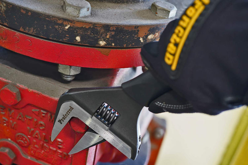 Plumbing Adjustable Wrench, Black Phosphate Finish, 4 Available Size Options 6-inch, 8-inch, 10-inch, 12-inch - T08004