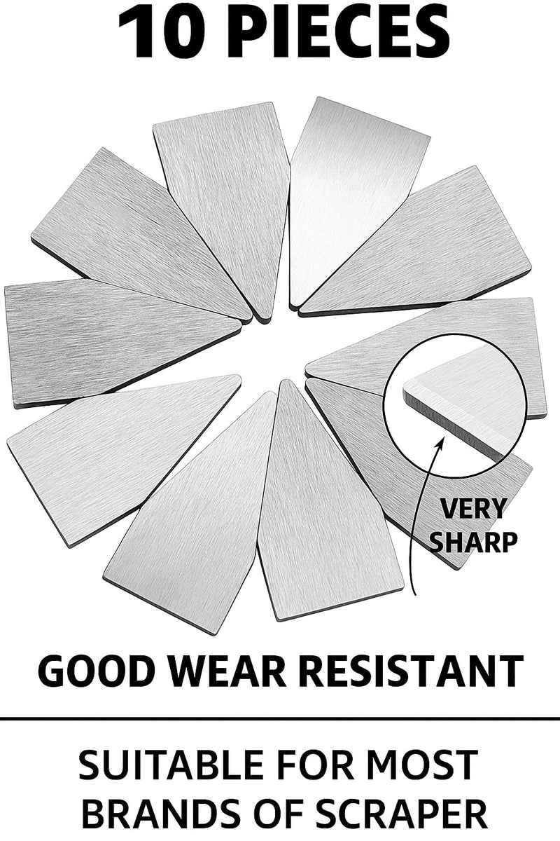 Carbide Knife Sharpener Blades, 10 Pieces Reversible Replacement Blades, for Industrial and DIYers by LU&MN LMCB4.6