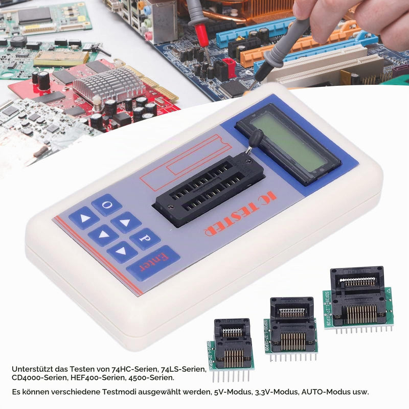 Integrated Circuit, TSH-06F Tester for Integrated Circuits, IC Chip Testers with 1300 Integrated Chip Data Models, Transistor Testers with 5 V, 3.3 V With Terminal