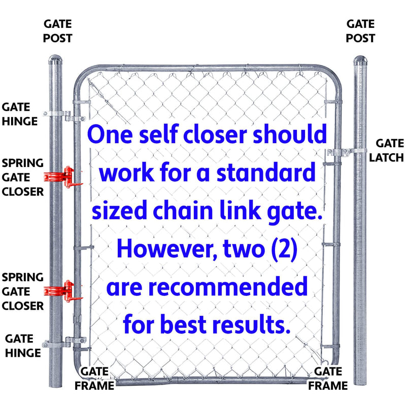 2-3/8" (2-1/2") x 1-3/8" Durable Chain Link Spring Loaded Gate Closer. 2-3/8"X 1-3/8"
