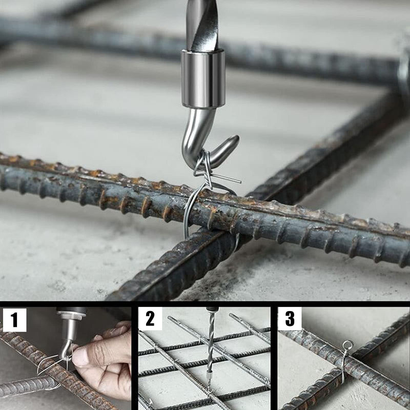STARVAST Twister Hooks for Hanger Bars Semi-Automatic Concrete Metal Twists Strapping Tool to Reduce Hand Fatigue Curved Straight Hook Pack of 2