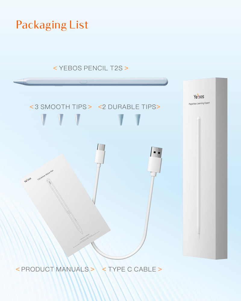 Pencil for Apple iPad 2018-2024, 3X Battery (20H Use, 10 Min Fast Charge), Tilt & Palm Rejection, Stylus Pen for iPad 10/9/8/7/6th Gen, iPad Pro 12.9/11-inch, iPad Air 3/4/5/6, iPad Mini 6(Blue) 20 Hours Blue