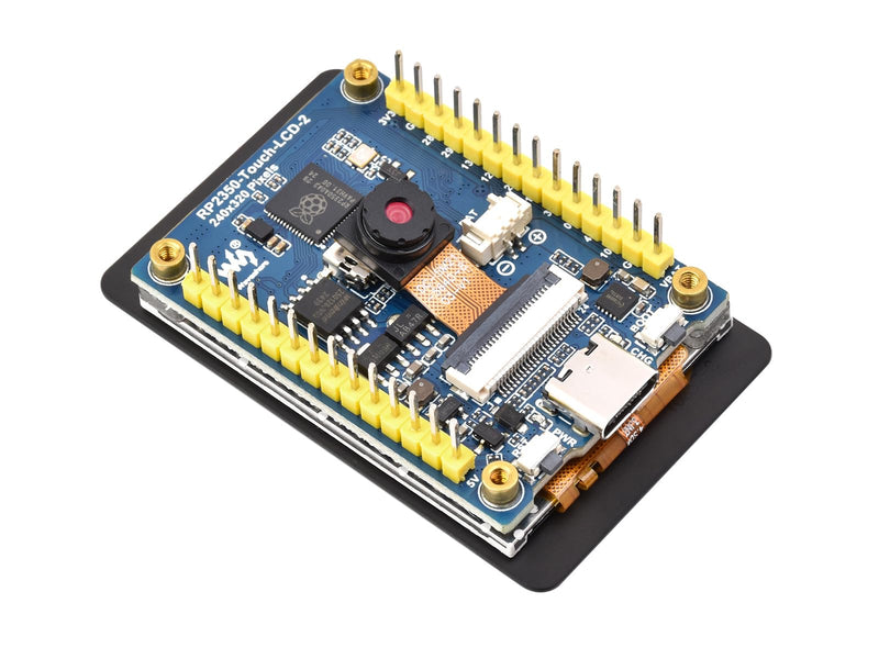 RP2350 2inch Capacitive Touch Display Development Board, Onboard 240x320 Pixels IPS LCD 262K Color 16MB Flash, Tiny Size with Rich Interface Better Expandability, with OV5640 Camera Module