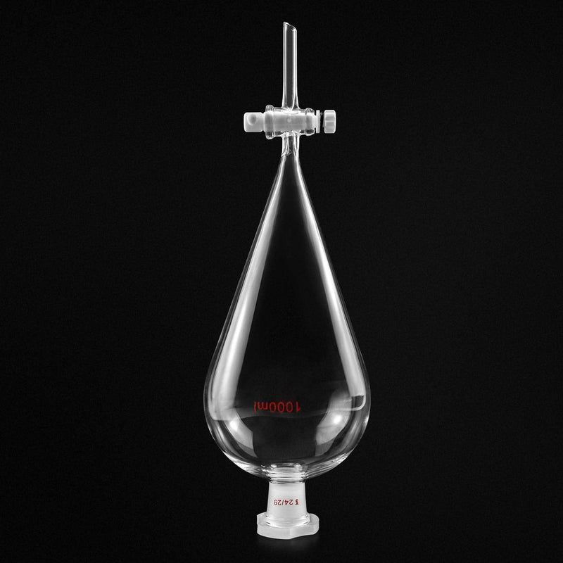 QWORK 1000ml Separating Funnel with 24/29 Joints and PTFE Plug