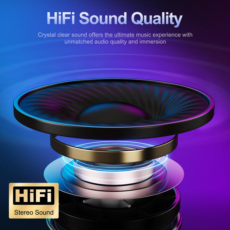 Bluedee Computer Speakers for Desktop PC, Bluetooth 5.3 PC Speakers with Dynamic RGB Light, Wired USB Plug & Play Computer Sound Bar, USB/Type-C Powered Gaming Speakers for Desktop, Laptops, Tablet