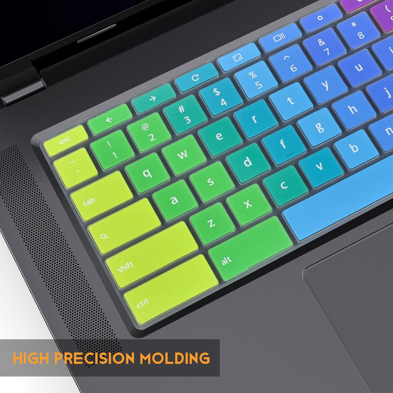 CaseBuy Keyboard Cover for 2024 Acer Chromebook Plus 314 514 CB314-4HT CB514 CBE574 14", Acer Chromebook Plus 515 CB515 CBE595 15.6", Acer Chromebook Plus 516 CBG516 16" Laptop -Rainbow Rainbow
