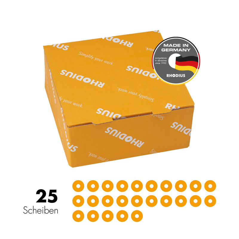 Rhodius XT70 X-LOCK Metal Cutting Disc, 125 x 1.0 x 22.23 mm, Pack of 25 | For stainless steel and steel, made in Germany, fast and precise cuts, good service life, for X-LOCK angle grinder, Alphaline Ø125 x 1,0