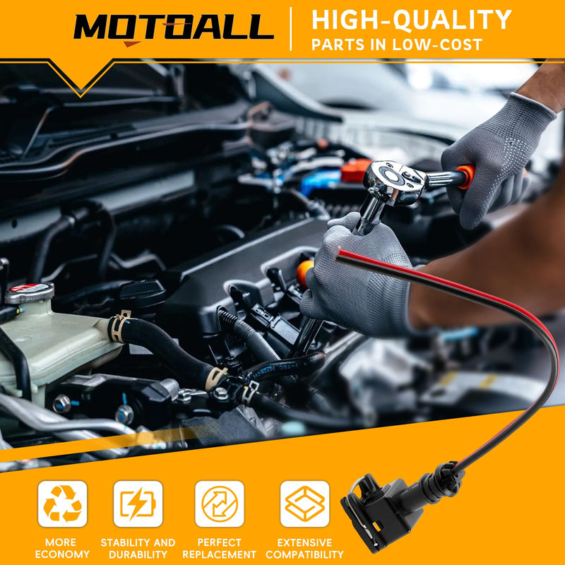 MOTOALL Fuel Injector Connector EV1 OBD1 Plug Wire Harness Pigtail Wiring Loom Clip Cut & Splice 2-Wire Female - 8pcs