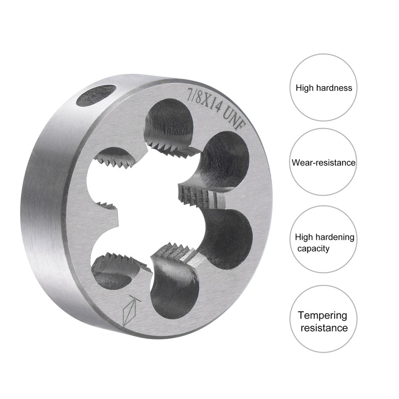 sourcing map Round Thread Cutting Jaws 7/8"-14 UNF Alloy Tool Steel Machine Thread Repair Hand Tool