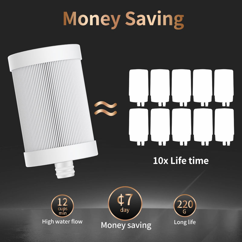 WINGSOL Replacement Filter Cartridge for Faucet Filter Compatibel with: WS-FM001-PAC/5in1/PC/CRM/(LED), WS-FM002-PAC/(LED), 5in1