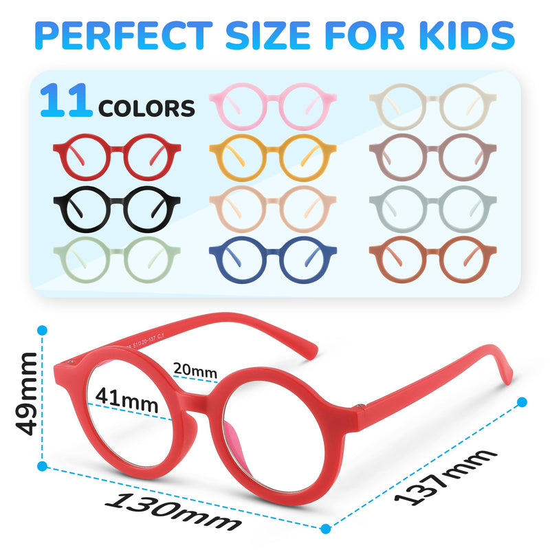 Yogo Vision Kids Blue Light Blocking Glasses for Girls and Boys Anti Glare Computer Glasses School Work Eyewear 3 pack Navy Blue, Green, Yellow Clear