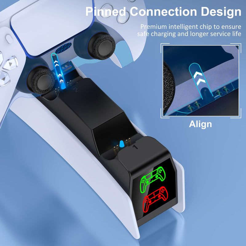 ps5 controller charger station PS5 Accessories Kits, charging station for PlayStation 5/Elite controller, Docking Station Replacement for DualSense Charging Station with USB C Cable